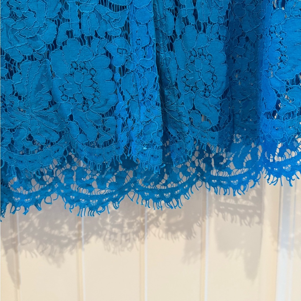 Generation Love Blue Lace Button Front Shirt - Picture 5 of 7